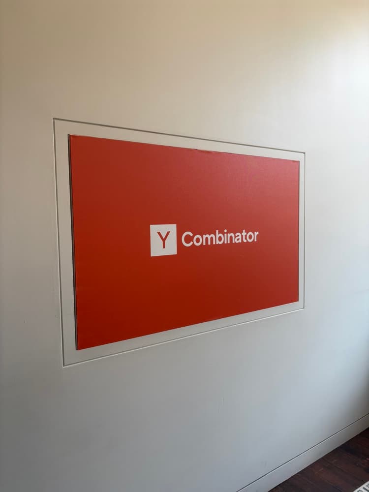 Y Combinator sign at their office